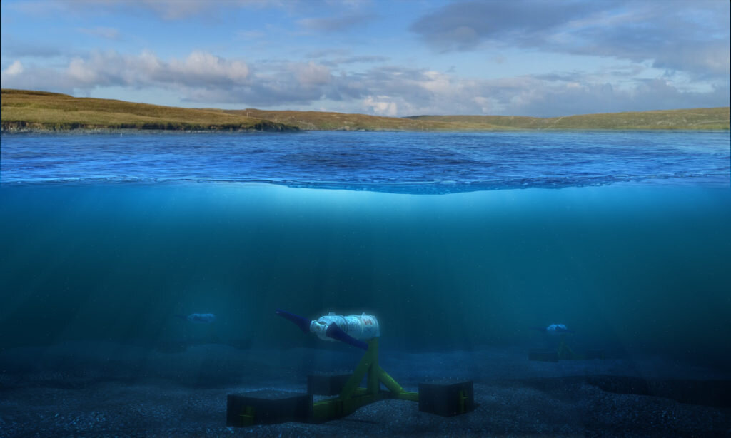 Как выглядит четырехтурбинная установка под водой