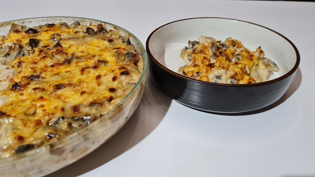 Жульен с грибами и курицей 