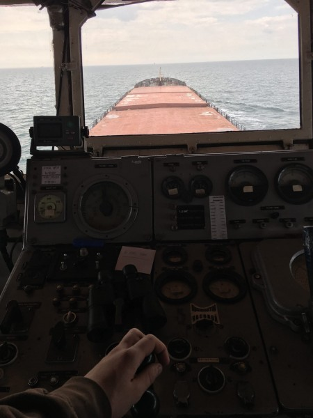 "Волго-Дон 5043". Азовское море, 19 апреля 2021г. Фото Радик Ханбиков, Самарский филиал ВГУВТ