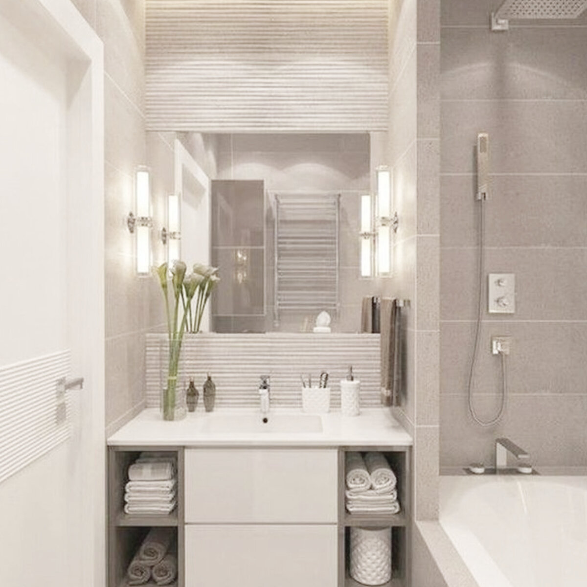 Маленькая ванная комната. 14 рекомендаций по обустройству и дизайну (+эл. книга)