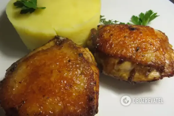 Куриные окорочка в пиве готовы