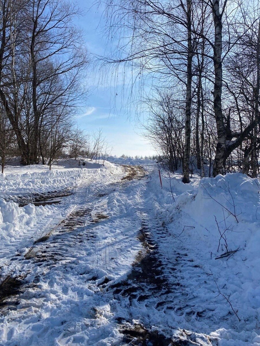А это уже после уборки, заезд на участок