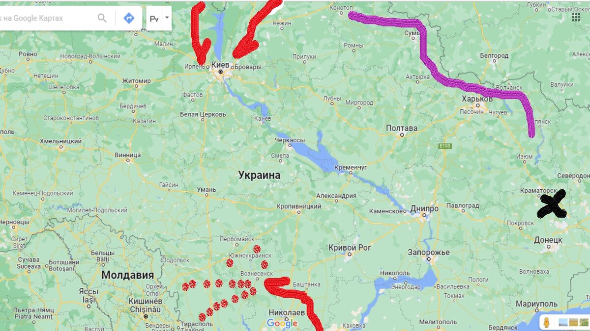 Карта Украины, мой скрин с рисунками