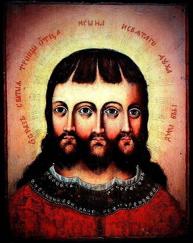 Икона Троица Смесоипостастная. Ново-Тихвинский монастырь 1729 год