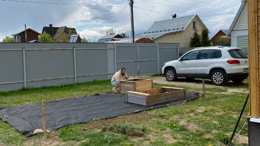 Как обстоят дела на нашем участке 5 соток 🌿 про газон, огород и ящички для цветов🌸