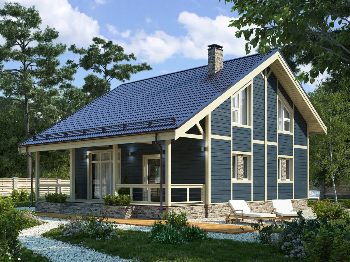 Проект каркасного дома ДМ-41