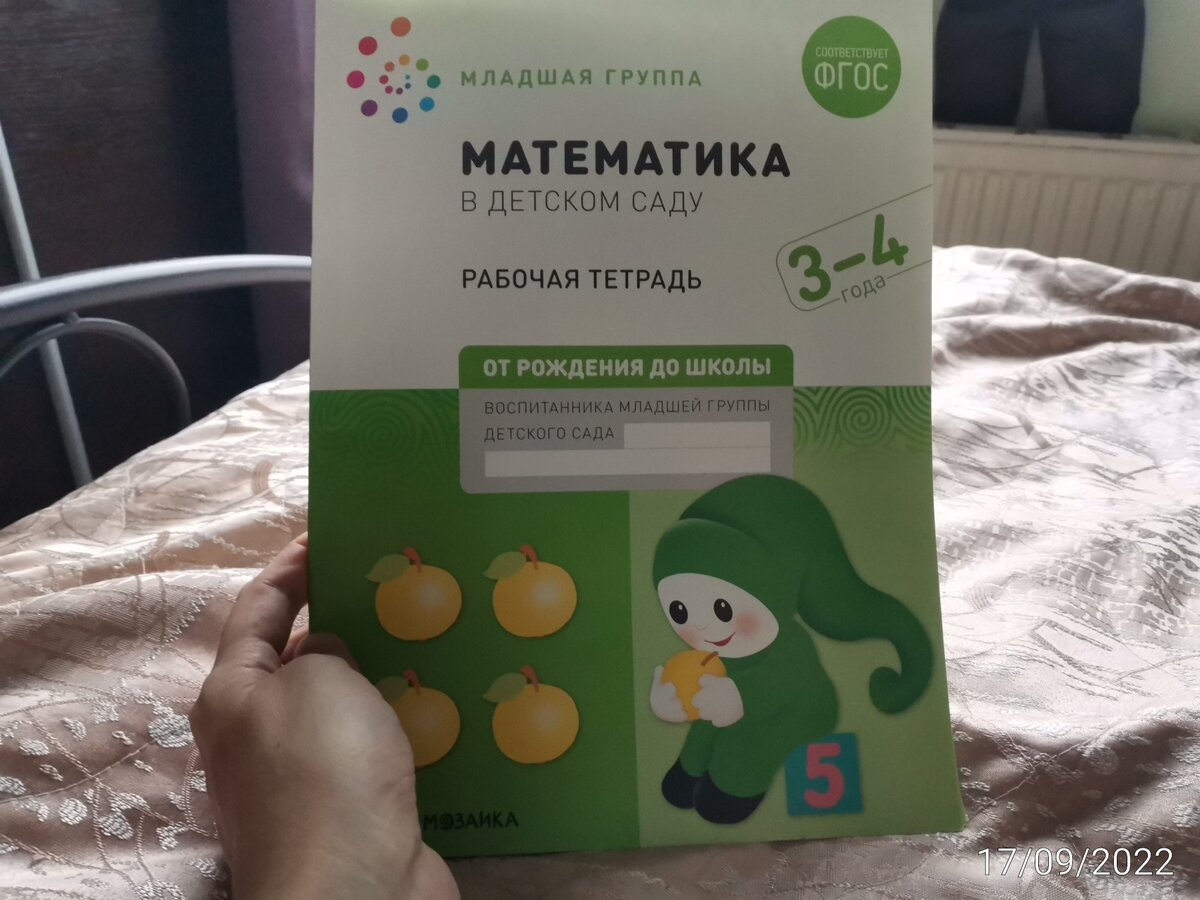 Математика в 3 года. Чему учат согласно ФГОС? Рабочая тетрадь по программе 