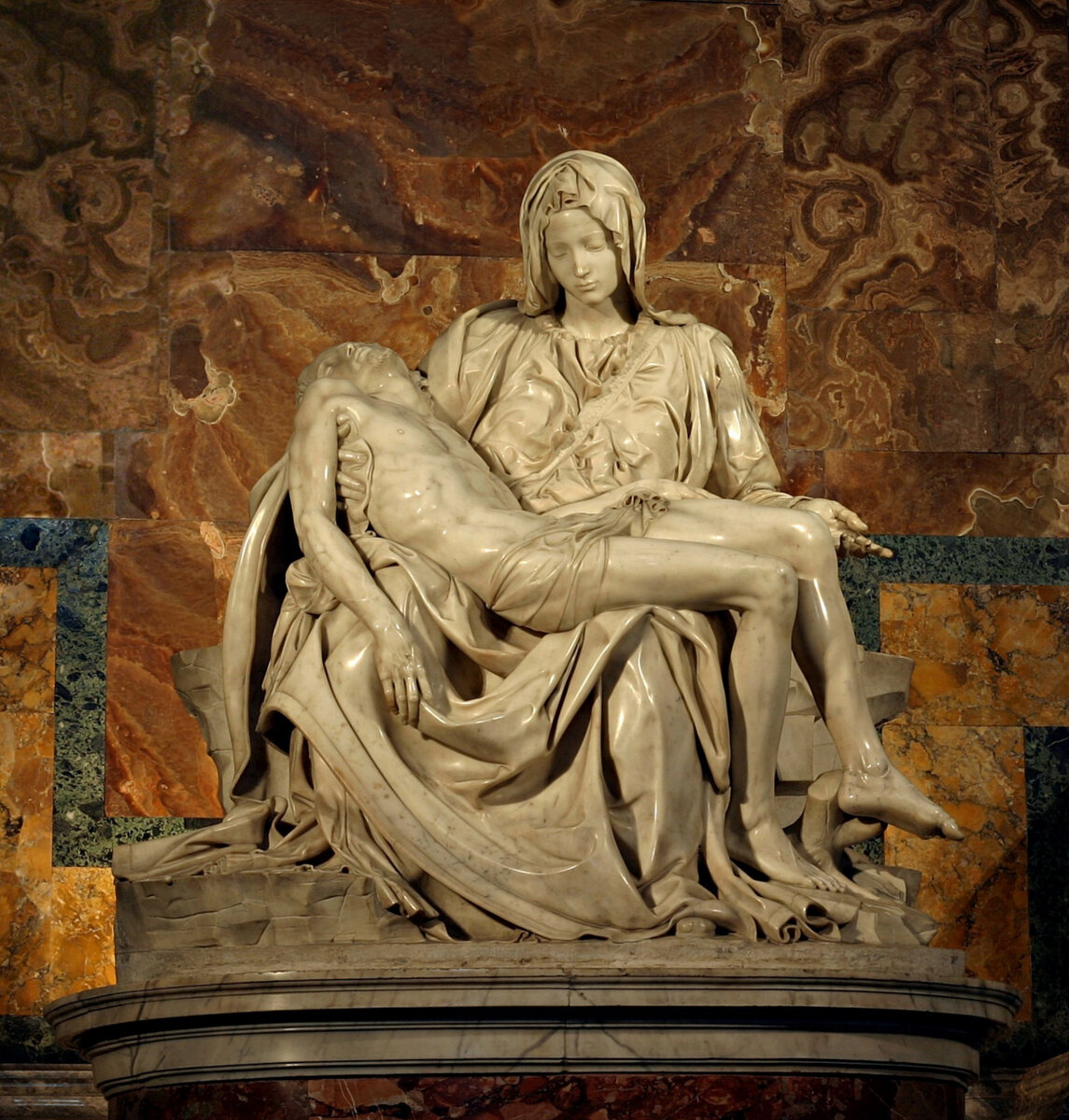 Пьета (Оплакивание Христа). Микеланджело Буонарроти, 1499