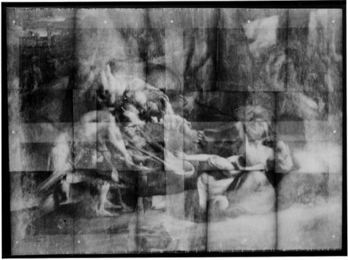 Жан-Франсуа Милле - "Пленение евреев в Вавилоне" (1848); рентгеновский снимок.