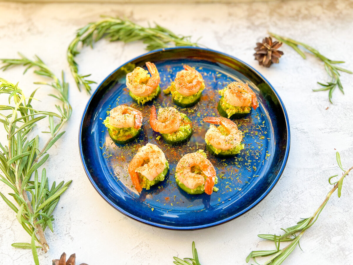 Закуска с креветками