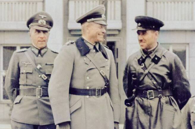 Гейнц Гудериан и С. М. Кривошеин в Брест-Литовске