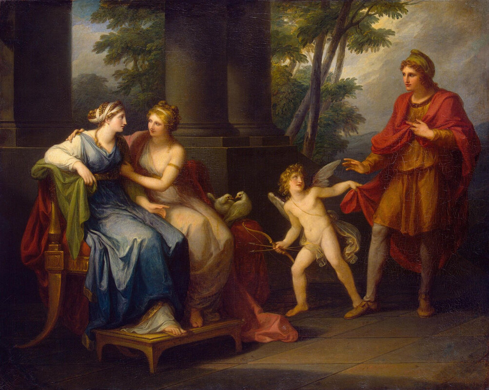 Ангелика Кауфман. Венера уговаривает Елену любить Париса. 1790