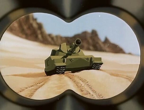 Мыслящий танк. Кадр из мультфильма. 