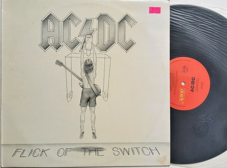 AC/DC «Flick of the Switch», 1983 г., австралийский виниловый выпуск