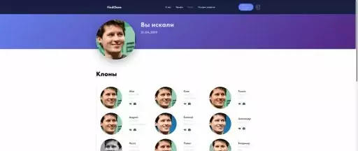 Результаты поиска в Findclone.