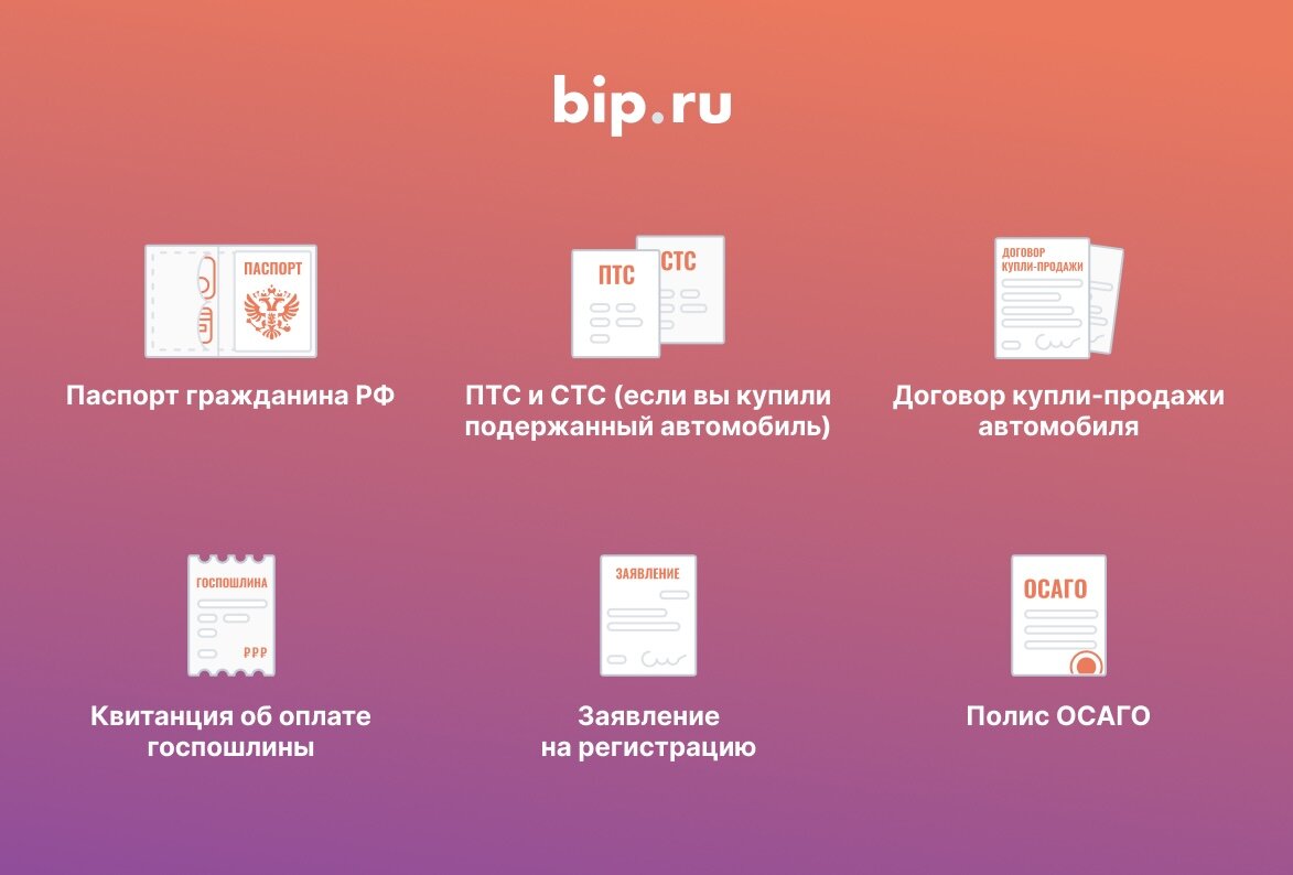 В ГИБДД автовладельцу нужно взять с собой этот пакет документов