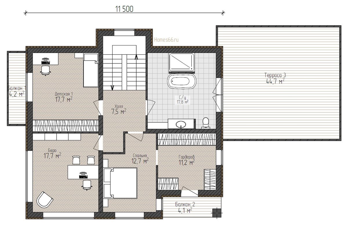 Удобные планировки. Немецкие двухэтажные дома | Homes66 | Дзен