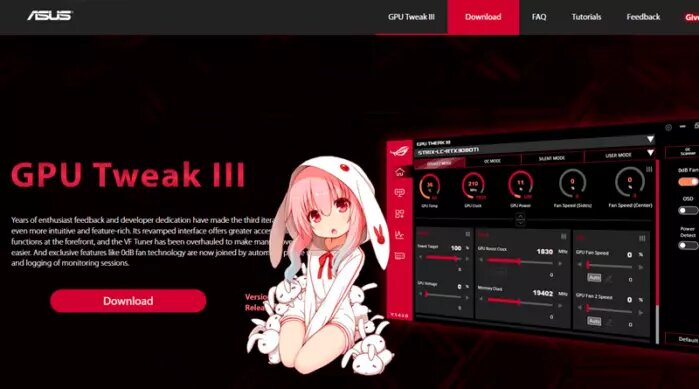 ASUS официально запускает GPU Tweak III