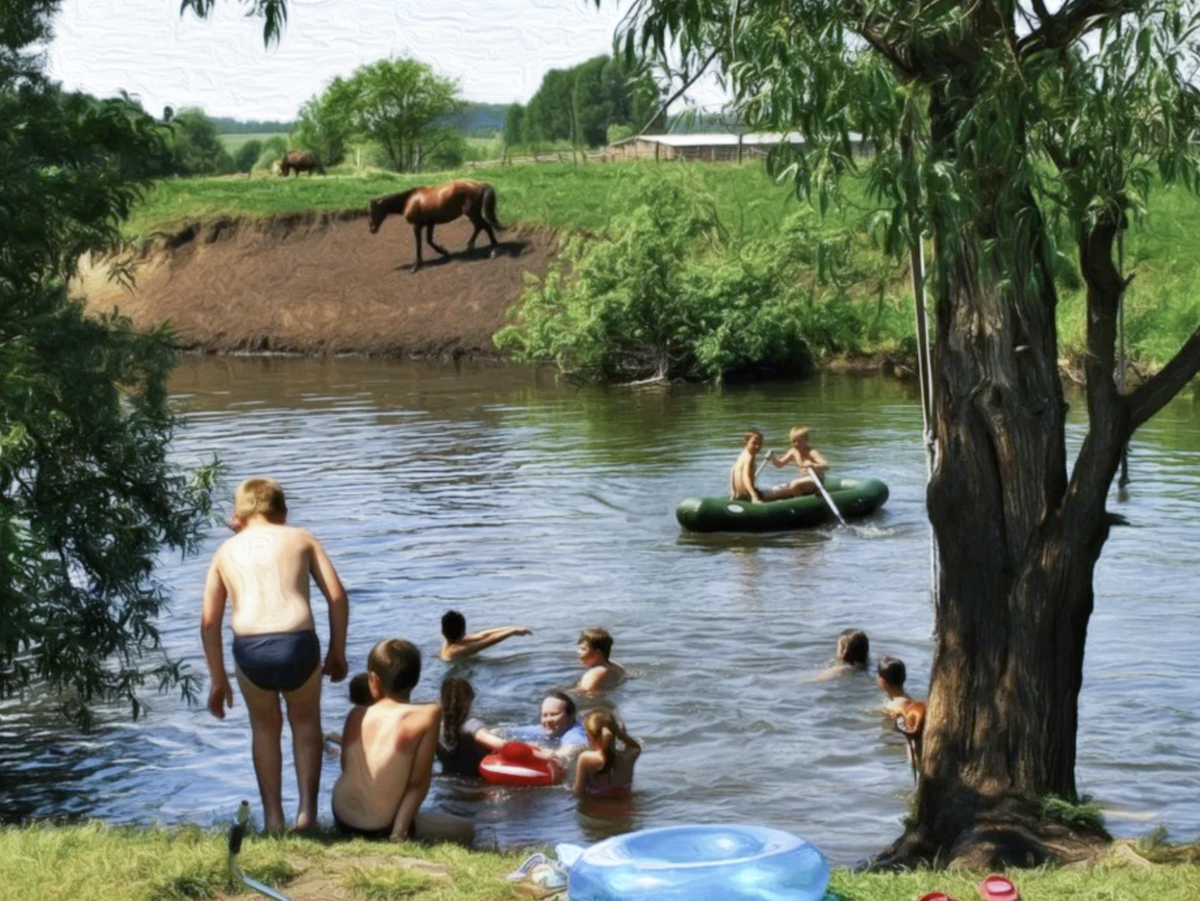 На реке