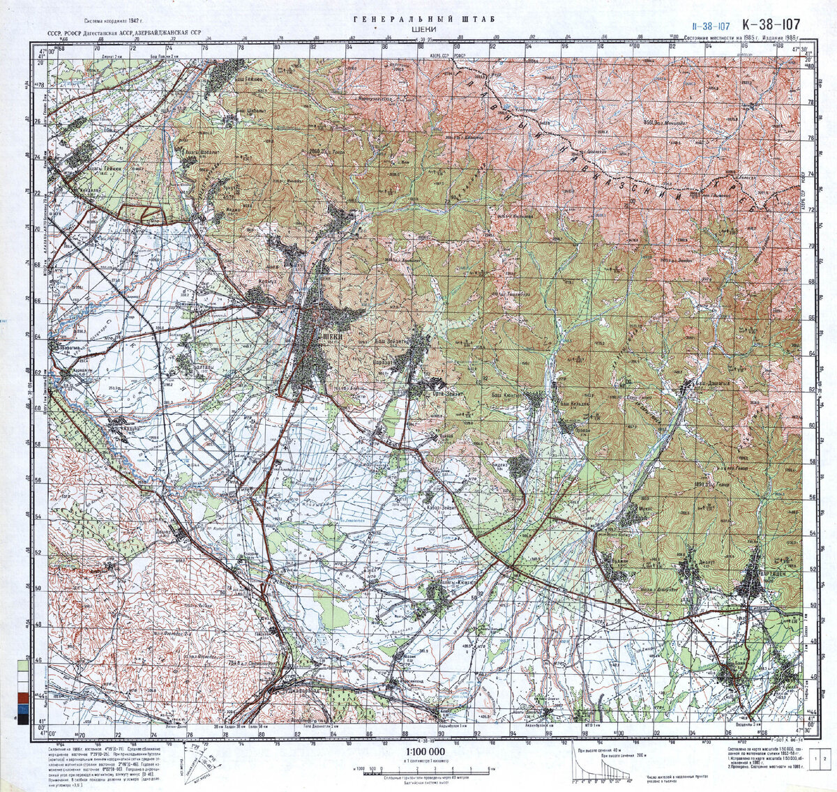 Карта азербайджанская асср