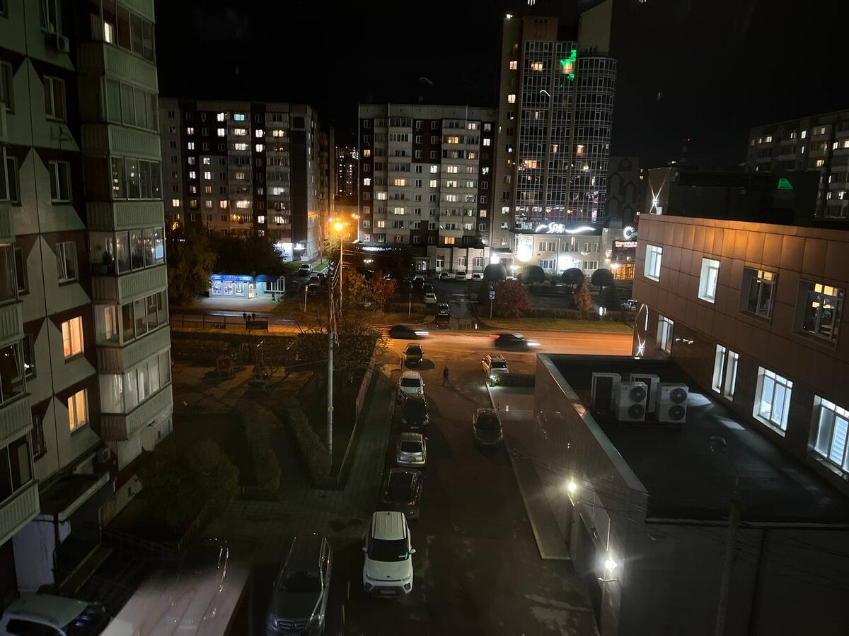 Вид из моего окна, тёмное время суток