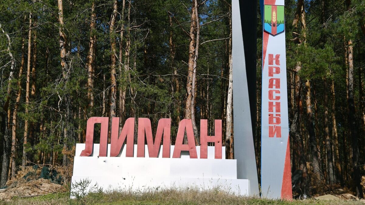   Стела при въезде в Красный Лиман© РИА Новости / Виктор Антонюк