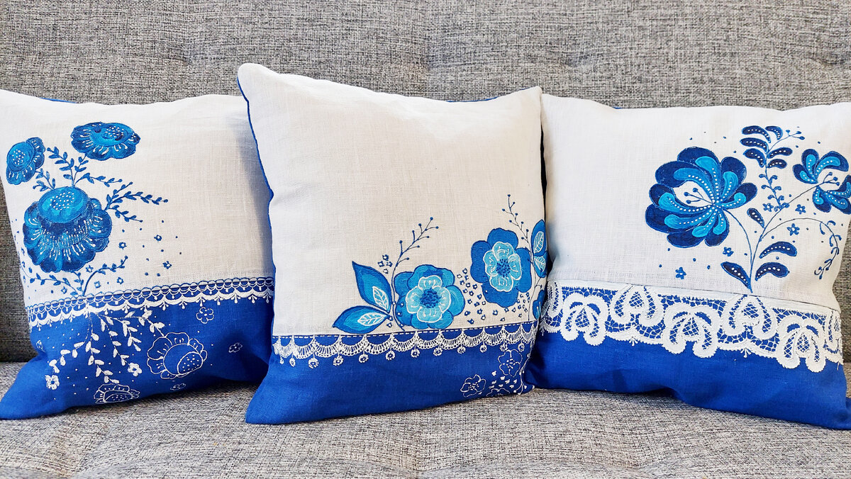 Подушками уже хвалилась, но ещё похвалюсь :)) Вдруг кто не видел?