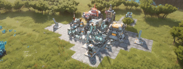 Смена дня и ночи. В игре присутствуют даже фонари, чтобы освещать базу. Но больше они удобны для подсветки зон разных производств