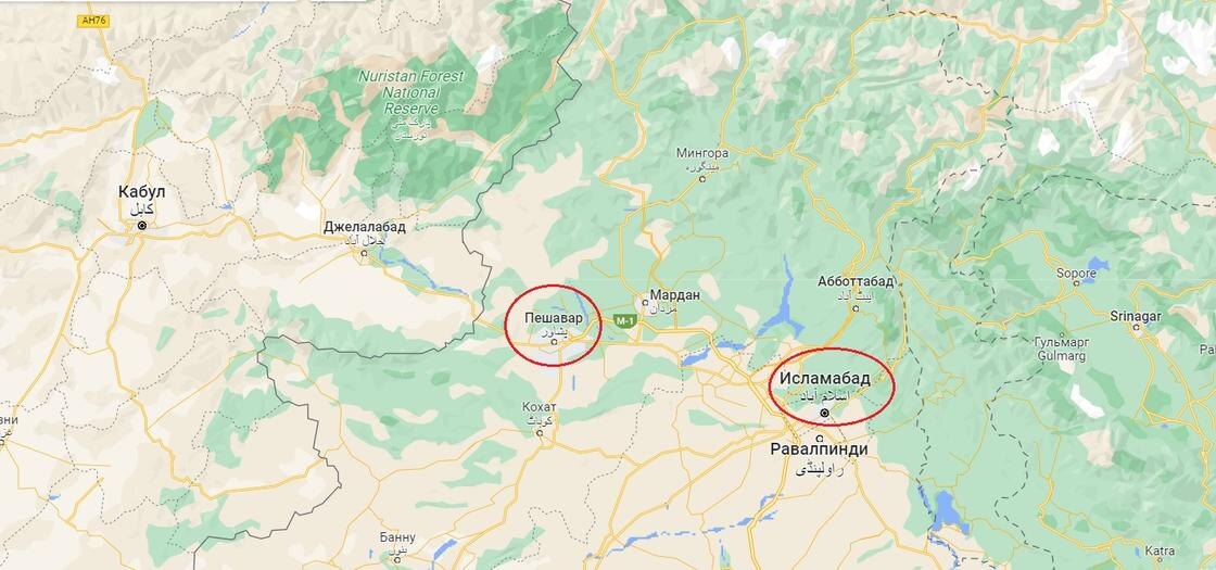    Пешавар, Пакистан:Google Maps