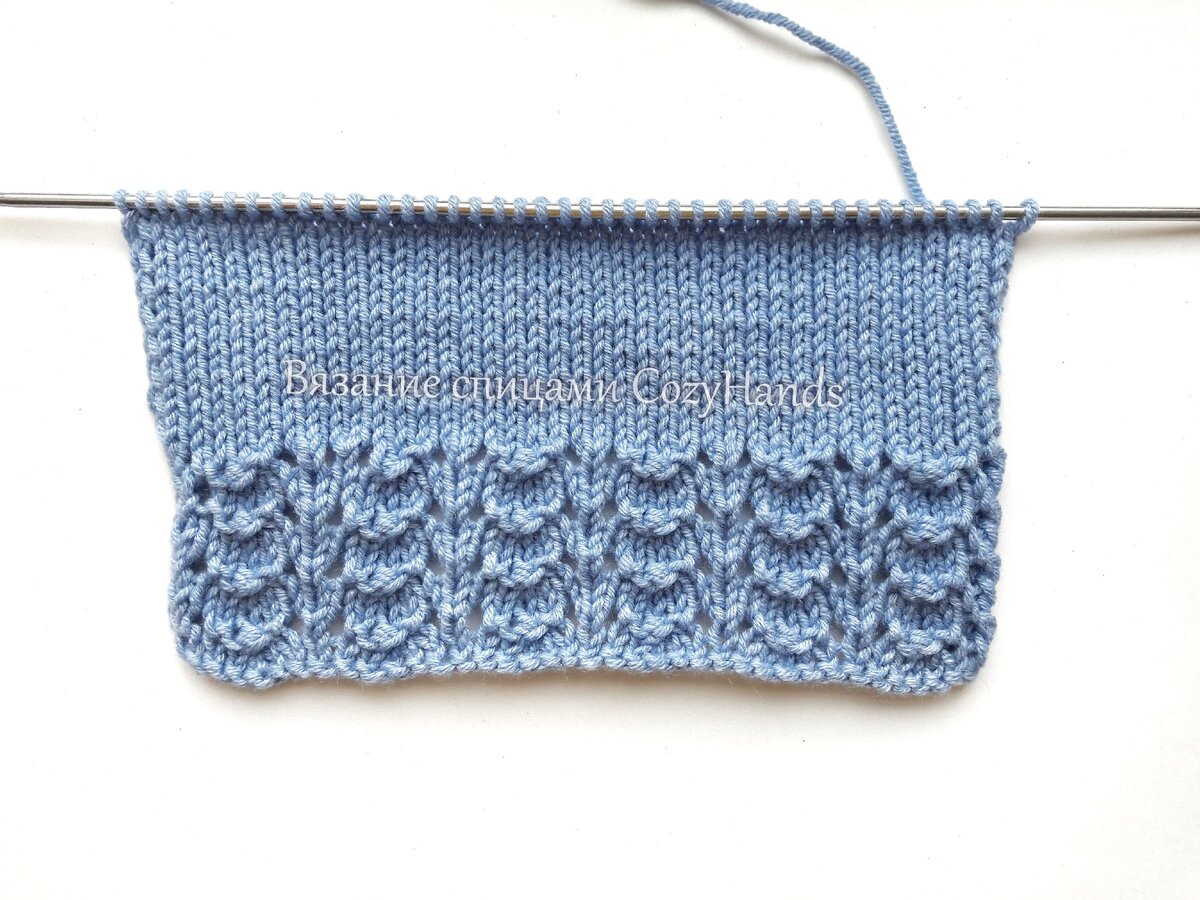 Простой и легкий узор спицами