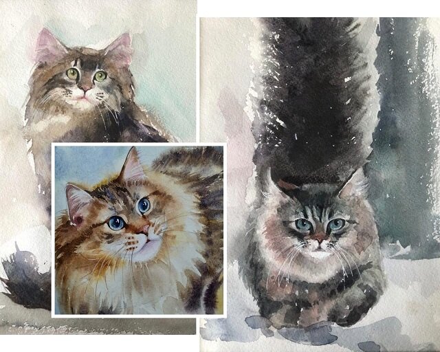 бумага, акварель