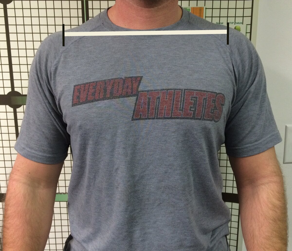 *Чтобы получить ширину хвата равную 1.5 би-акромиального расстояния требуется умножить белю линию на 1.5