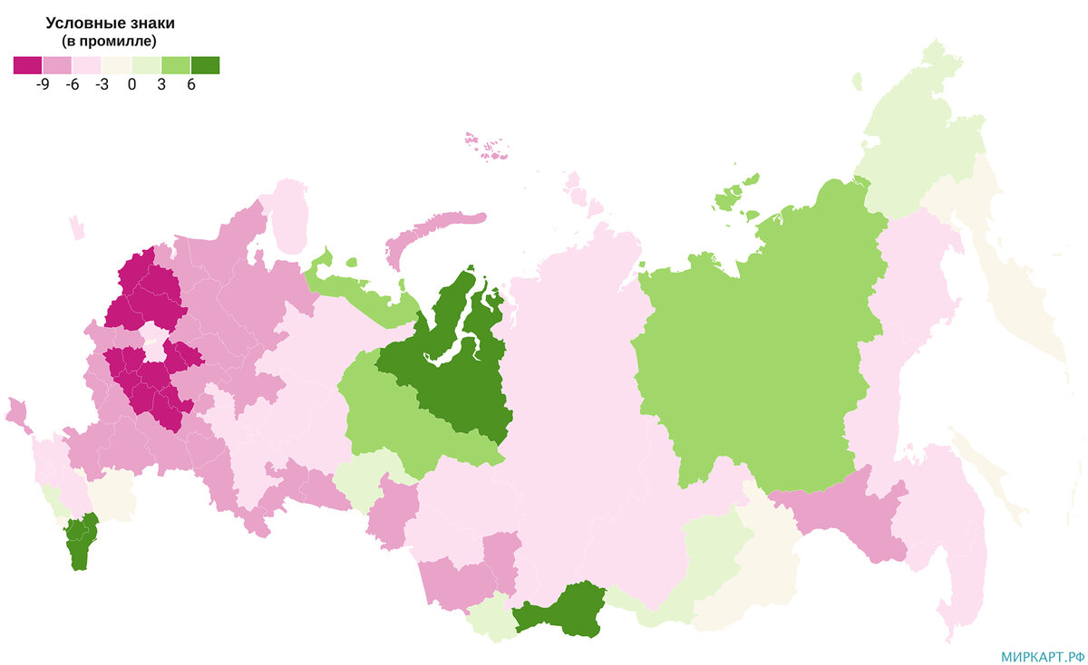 Карта естественного прироста