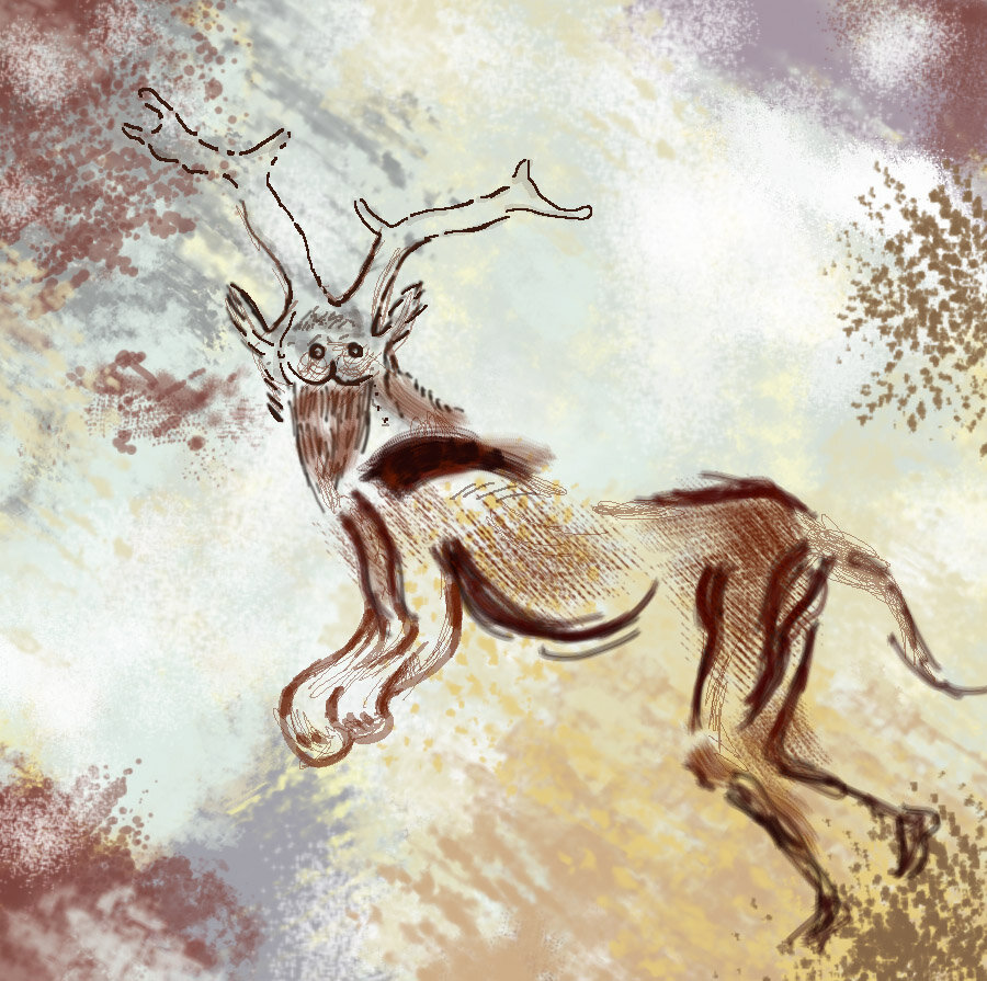 Рисунок "Колдун из Труа Фрер" (13 т.л.н.)
Студент журфака НИУ "БелГУ" Дмитрий Калачёв