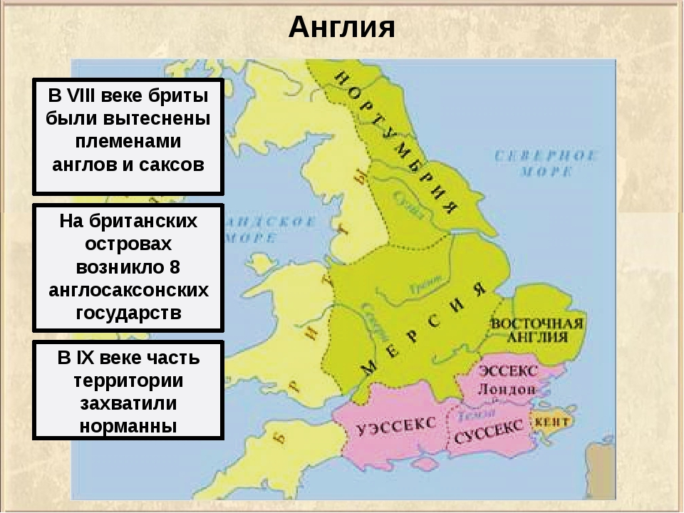 Когда появилась великобритания. Англия в раннее средневековье карта. Карта Англии в средние века 11 век. Карта Великобритании в 8 веке. Англосаксонские королевства в конце VII века карта.