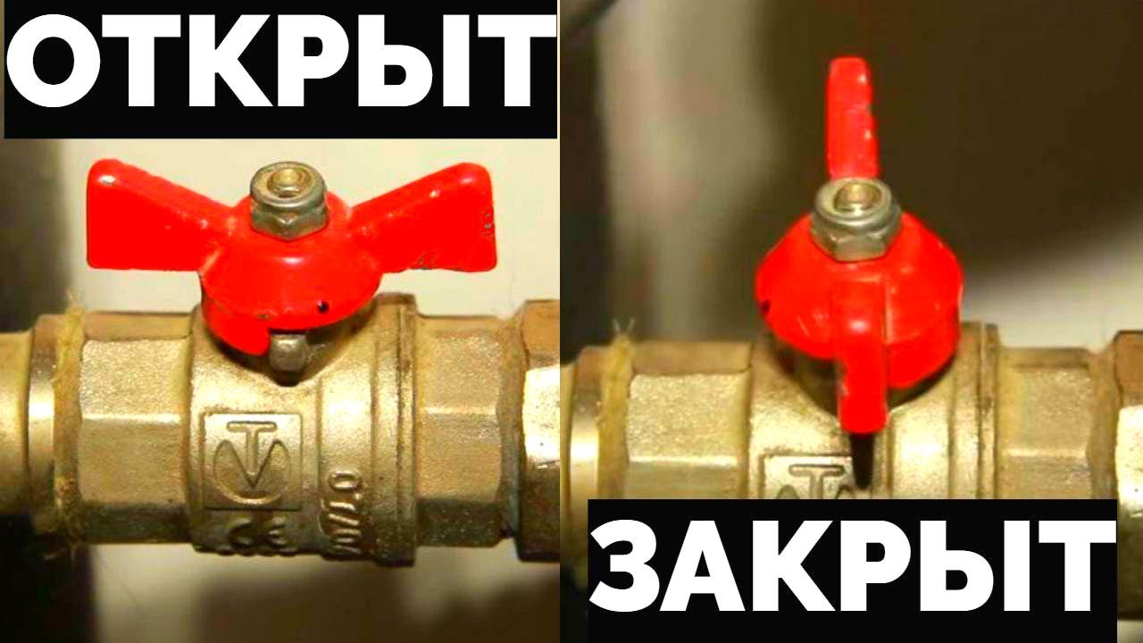 Шаровый кран положение крана открыто закрыто