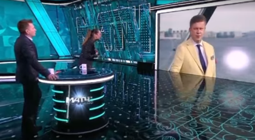 Кадр из прямого эфира" Матч ТВ".
