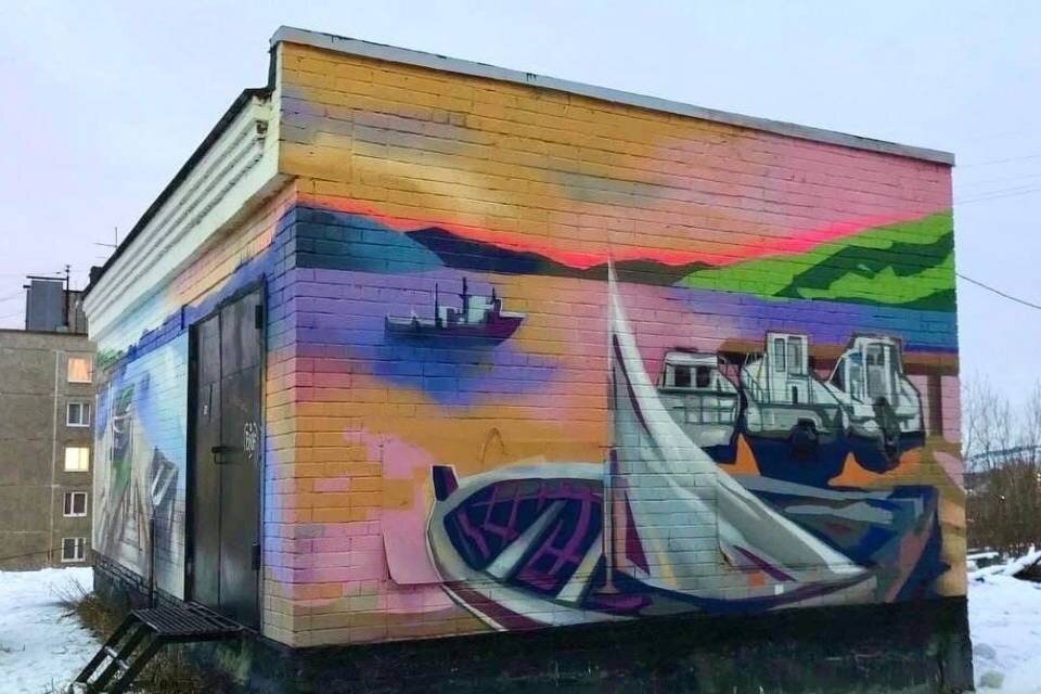     Новый мурал появился в Мурманске. Фото: vk.com/murman_sever