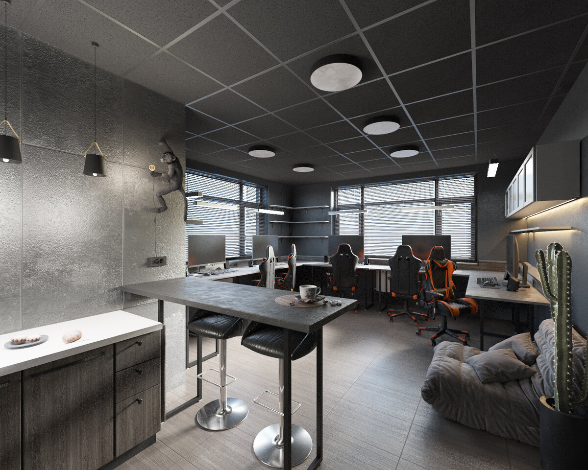 Проект 3Д интерьеров офисных помещений. Работа выполнена дизайн-студией @dsgn.tmn. Тюмень.