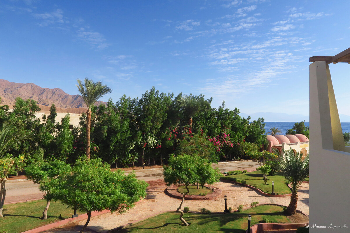 Вид с балкона в сторону моря