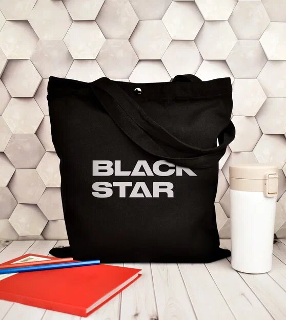 Отличный вариант подарка новому сотруднику - шоппер с наполнением в виде термокружки, блокнота и ручки