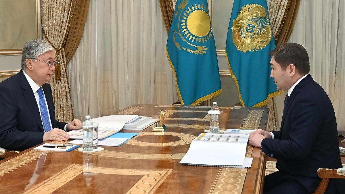    Касым-Жомарт Токаев и Мурат Айтенов:Akorda.kz