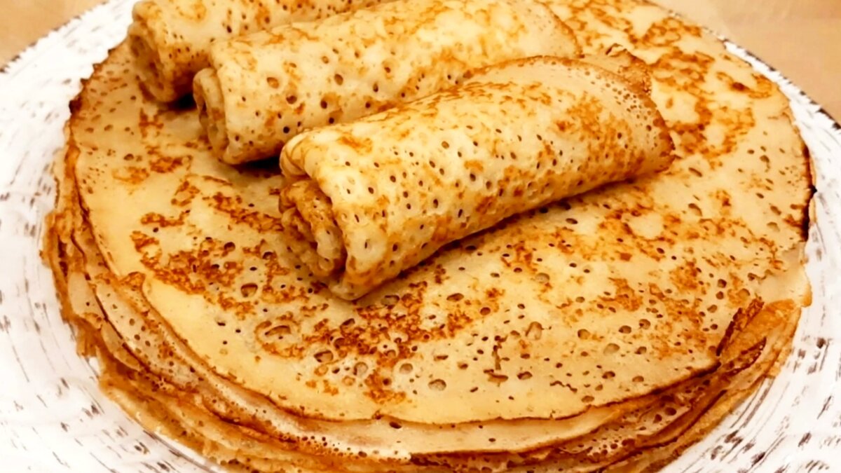 ТОНКИЕ Блины на Кефире. Не прилипают к сковороде и Очень вкусные ...