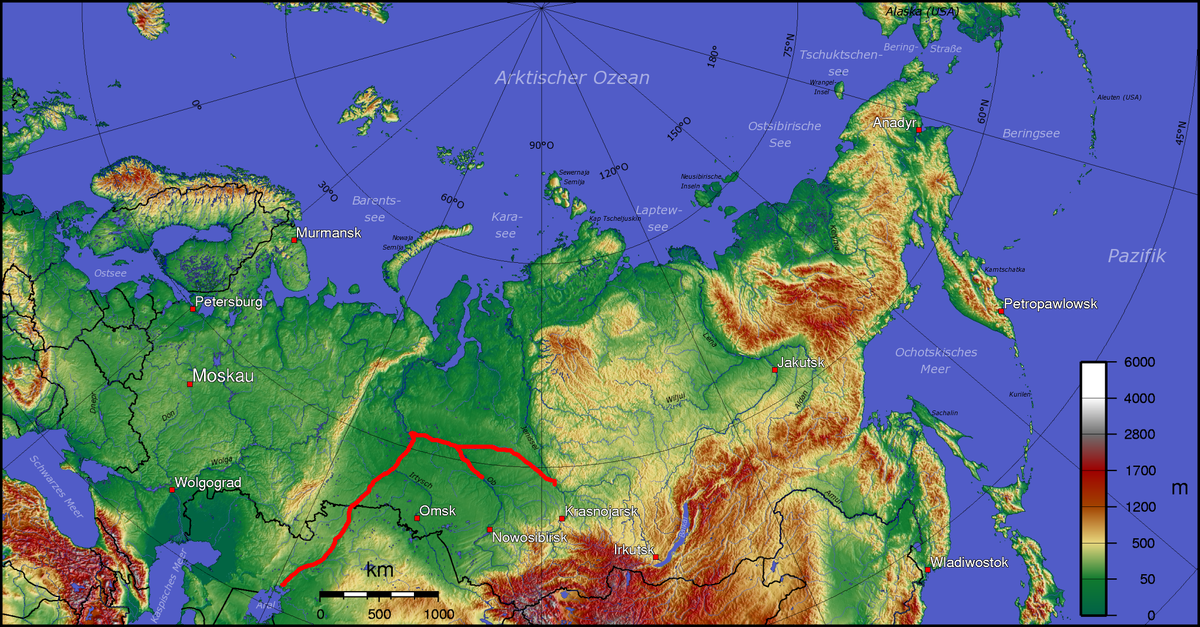 © Kapitän Nemo / CC BY-SA 3.0 (Схема поворота сибирских рек)