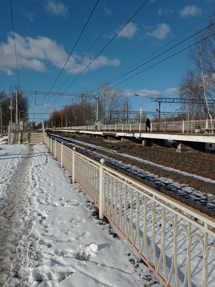 Две боковые платформы для пассажирских электропоездов.