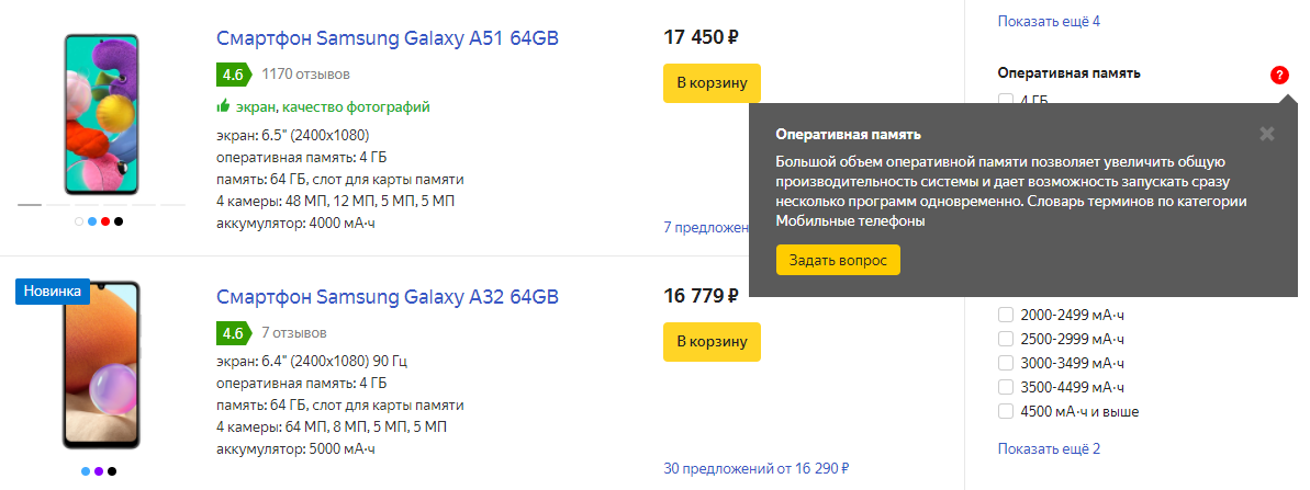 Глоссарий на Яндекс.Маркет