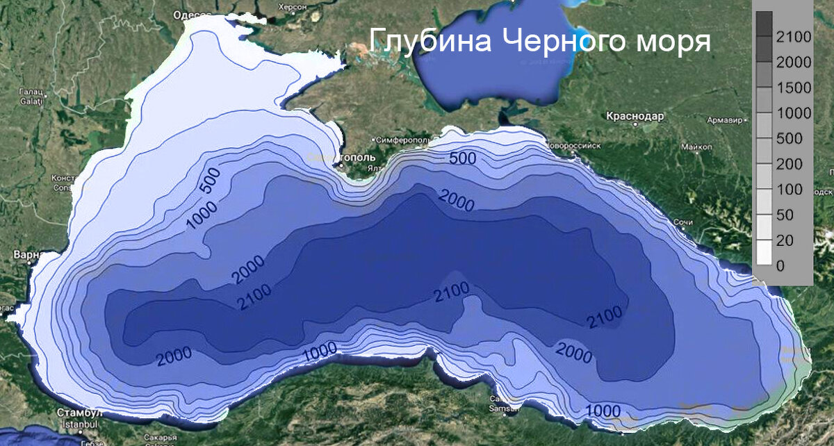 Рельеф черного моря