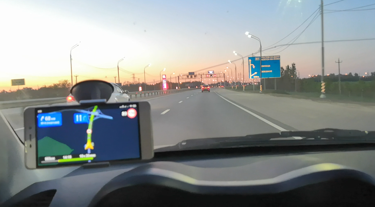 Платная дорога в объезд Задонска, 17 мая 2020 года, около 4 утра, еду в Новороссийск.
