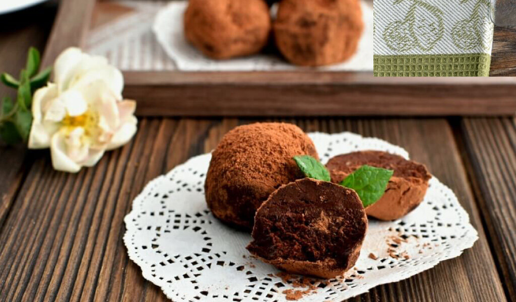 Для канала С.Пудовъ: Рецепт: Мятные трюфели к чаю