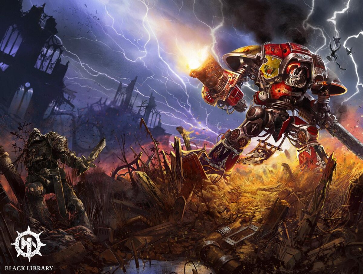 Warhammer 42000: Только сегодня и только сейчас! Эпичный бой Имперского  Рыцаря и Рыцаря Хаоса! ⚜ | #КсенВещает | Дзен